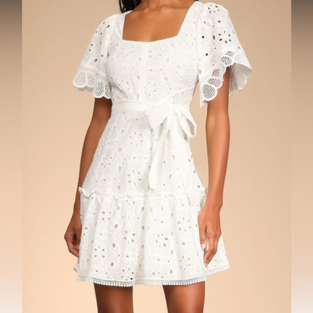 White Eyelet Lulus Dress